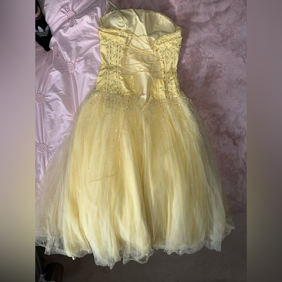 Yellow Cinderella Dress by Alyce size 8 - Picture 3 of 6